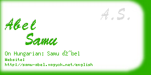 abel samu business card